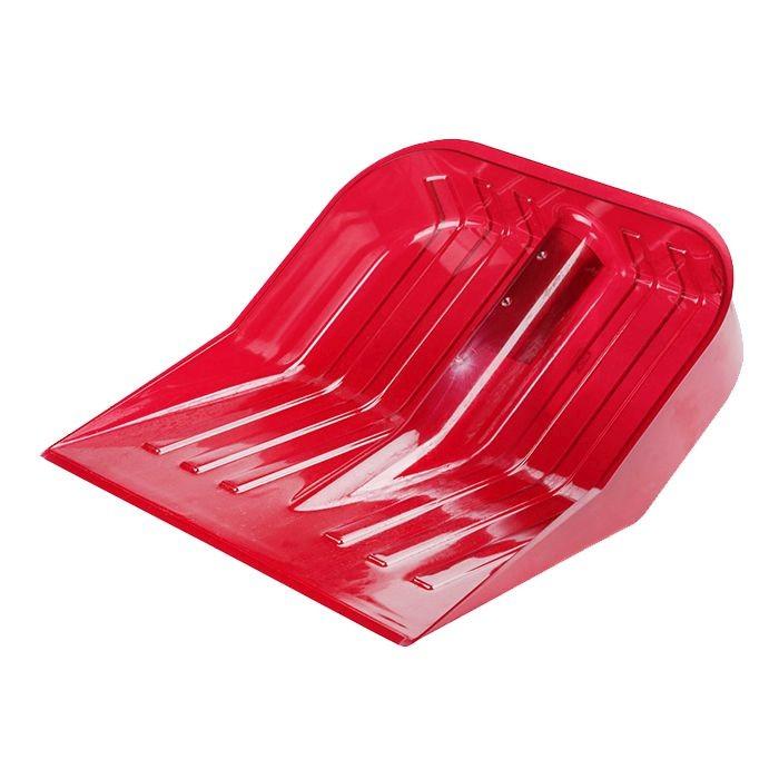 Лопата снегоуб пласт поликарбонат 430х420 d=36 красный м7242