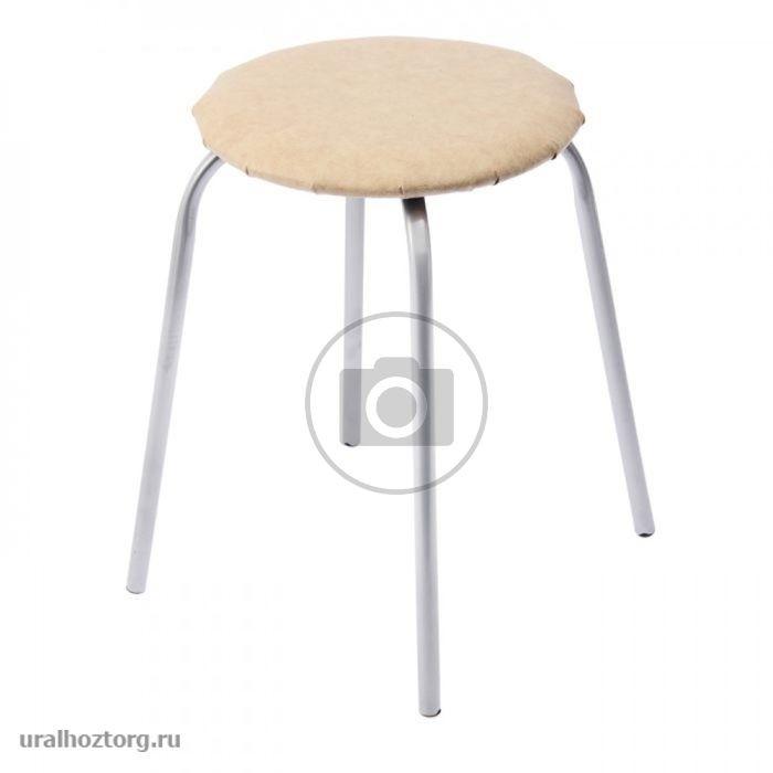Табурет мягк.круг.сид. до 100 кг, 4 опоры, бежевый `Эконом 2` ТЭ2/Б (Ника)