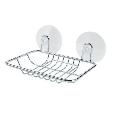 Мыльница металл подвесная 12х9х7 см на хром присосках 'Eline' W2464