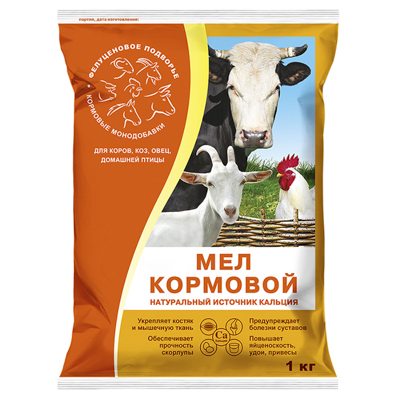 Мел кормовой 1 кг (К/П)