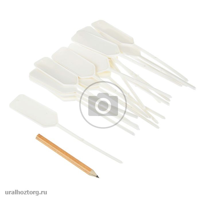 Таблички посадочные пласт `Памятка цветовода` 15,8х2,5 см 20 шт с карандашом