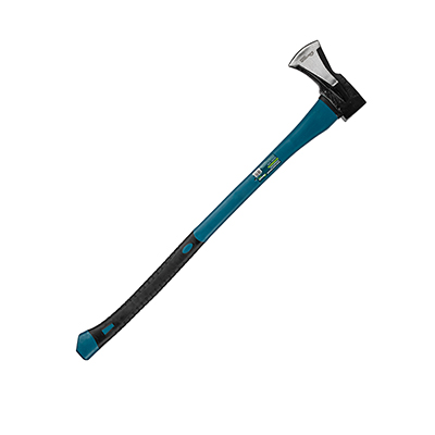 Топор-Колун кованый `PRAKTISCHE TOOLS`, клиновидная форма, фиберглассовое топорище 880 мм, 2000 г