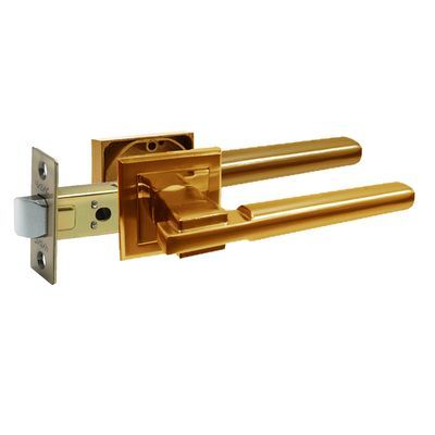 Защелка дверная `ЧИБИС` Готовое решение КРОНОС (матовое золото/ золото) б/фикс