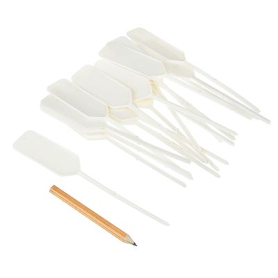 Таблички посадочные пласт `Памятка цветовода` 15,8х2,5 см 20 шт с карандашом