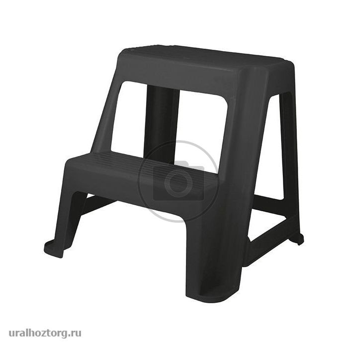 Табурет тверд.прямоуг.сид., универсал. со ступенькой, до 250 кг, 4 опоры, черный М 2296 (М-Пл)