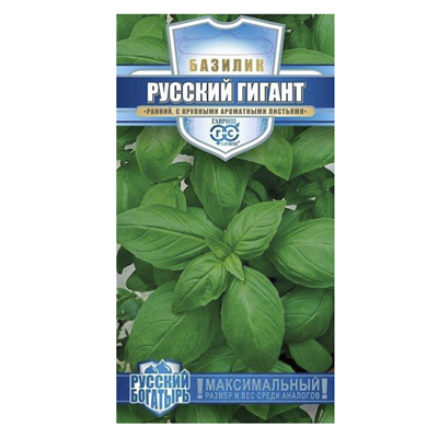 Базилик Русский гигант, зеленый 0,3- 0,1 г (Гавриш)