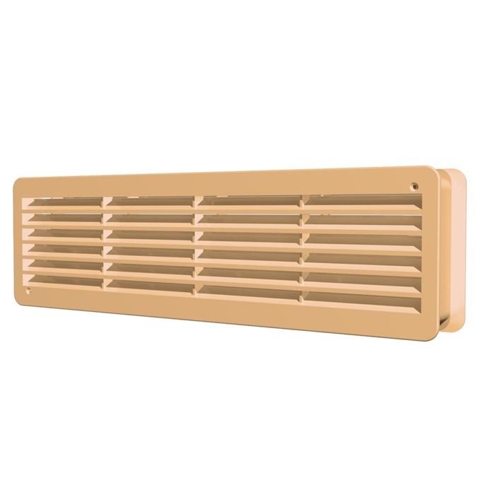 Решетка вентиляционная переточная 450 х 91 мм комп 2 шт пласт. БЕЖЕВ