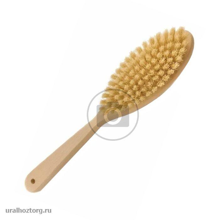 Щетка д/бани деревянная береза натур.щетина 30х6 см 01с5 (В-У)