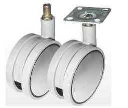 Опора колесная 80мм с пятой серая м/х (Россия)