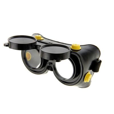 Очки газосварщика защитные закрытого типа с затемненным и обычным минерал. стеклами (Дельта)