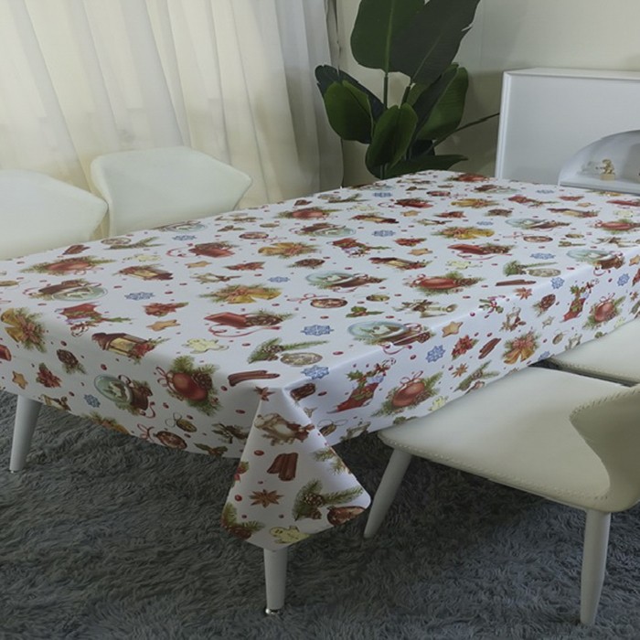 Клеенка н/ткани 1,4*20 м новогодняя 'Флер' 81257А (МК)