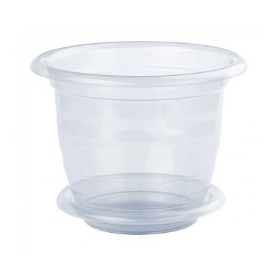 Кашпо пласт для орхидей 2,0 л d=190 мм h=145 мм с поддоном прозрачное м1605 (А)