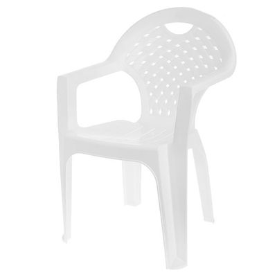 Кресло пластиковое 58х58х80 см белый м2608 (А)