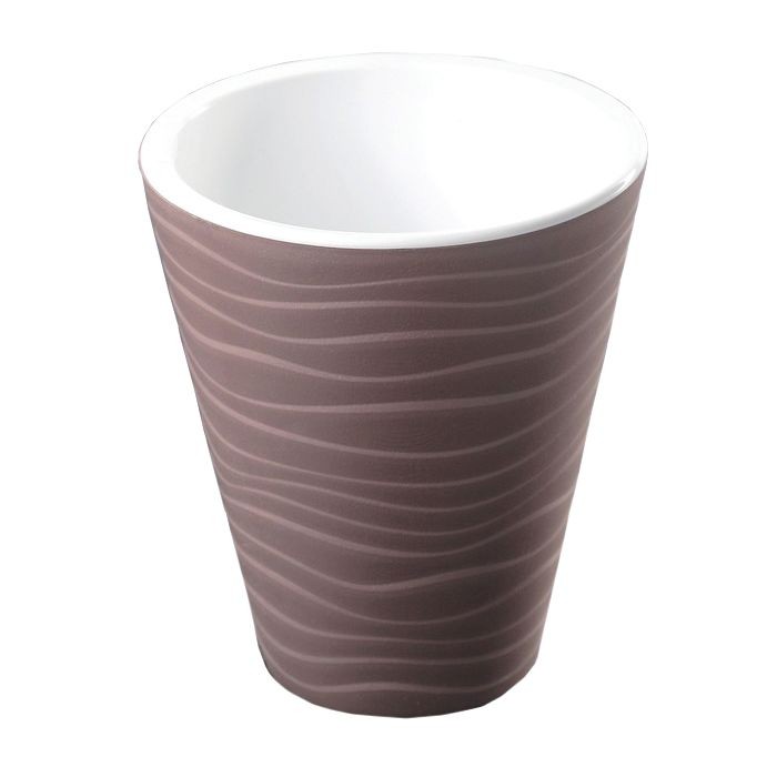 Кашпо пласт  2,8 л d=170 мм h=200 мм  'Валенсия' со вставкой мокко (ПА)