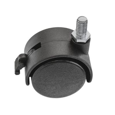 Опора колесная 50мм с болтом М8 со стопором черн. (SANBERG)