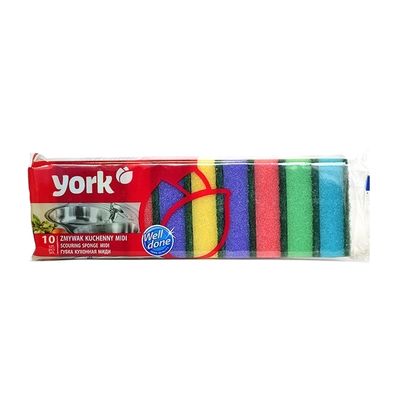 Губка для посуды 10 шт 90х60х30 мм 'Джамбо' (York)