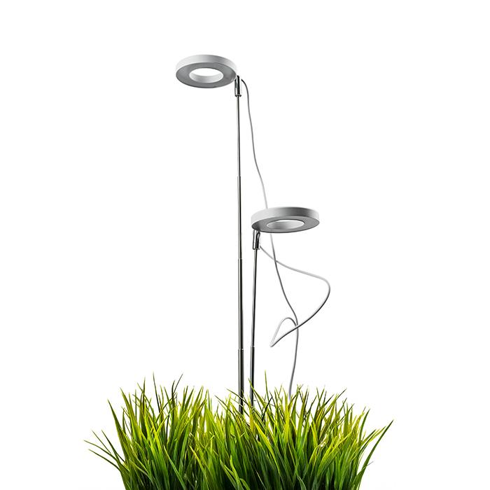 Фитосветильник светодиодный 10 Вт 2 лампы для рассады и растений 'Урожайная сотка' грунтовый и с таймером