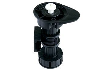 Опора пластиковая регулируемая Н150 мм чёрная Т2/D20 [комплект 4шт.]