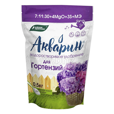 Удобрение Акварин для Гортензий дой-пак 0,5 кг (БХЗ)