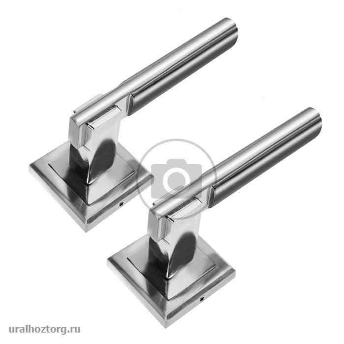 Ручка дверная `ЧИБИС` AL-349-SС/CP КРОНОС (мат.хром/хром) алюм, раздельная