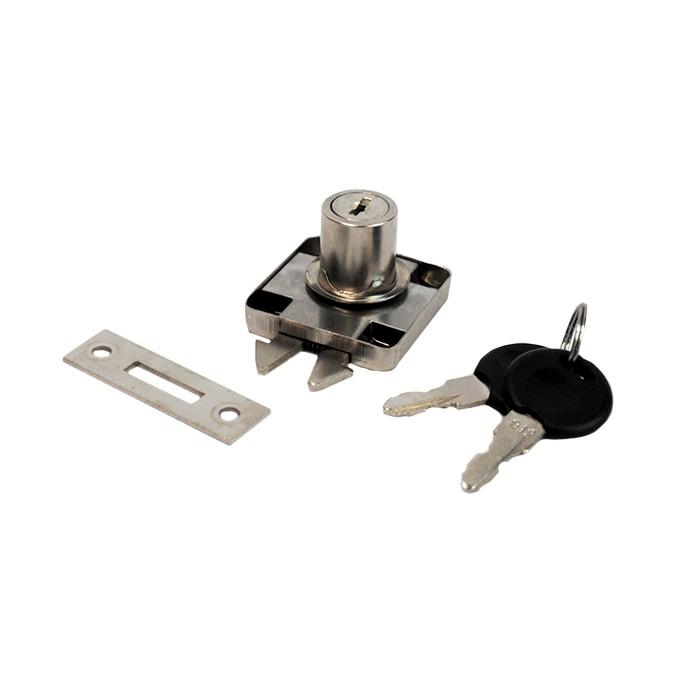 Замок мебельный `SANBERG" 202 d-19-22мм для шкафа-купе (хром)