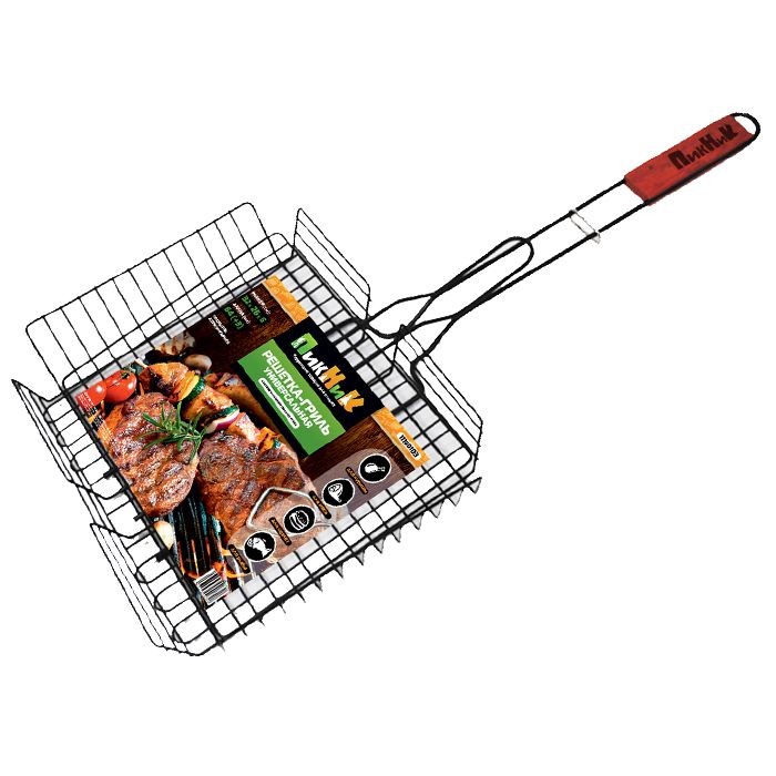 Решетка-гриль 64 (+3) х32х26х6 см антипригарная глубокая 'Твой Пикник' (11100103)