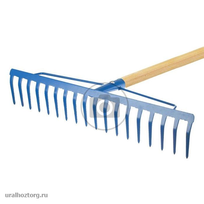 Грабли 18-зубые с прямыми зубьями и усиленной тулейкой 'Урожайная сотка' с крашен.дер/чер ML6141