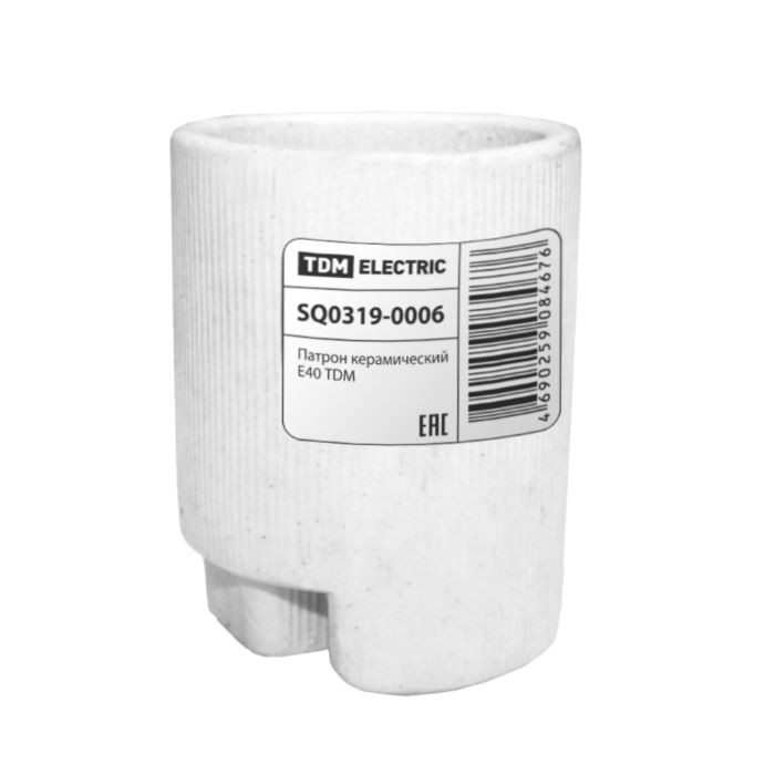 ЭЛ ПАТРОН ПОДВЕСНОЙ КЕРАМИЧЕСКИЙ Е40 TDM (контакты-медь, гильза-медь)  фасов.