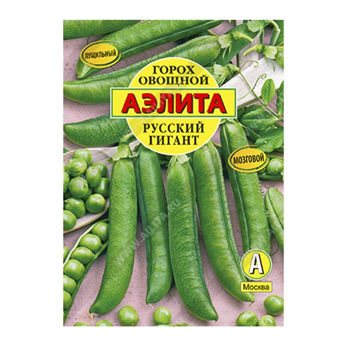 Горох овощной Русский гигант, 25г (Аэлита)