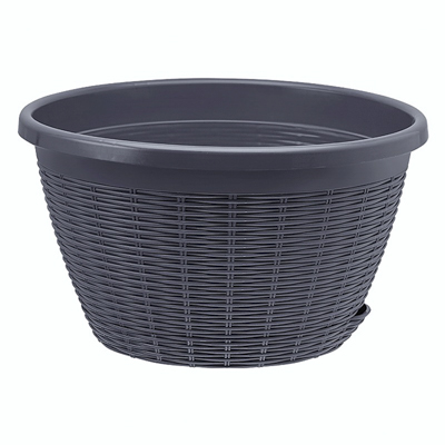 Кашпо пласт подвесное 4,5 л d=270 мм h=160 мм (без подвеса) антрацит (ВМС)
