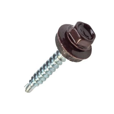 Саморез кровельный  RAL 8017 4,8*35 [уп. 50 шт] шоколадно-коричневый (1кг~173шт)[груп.10шт]