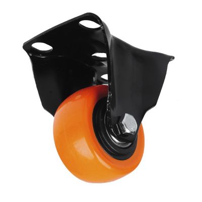 Опора колесная 50мм с пятой неповорот., подшипн.  оранж. (SANBERG)