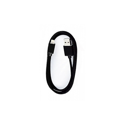 Кабель Smartbuy, USB - Lightning, 1 А, 1 м, текстильная оплетка , черный