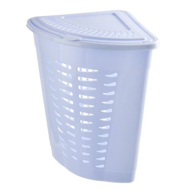 Корзина для белья 45 л угловая голубая м1365 (А)