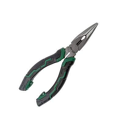 Тонкогубцы изогнутые `PRAKTISCHE TOOLS`, кованая сталь, двухкомпонентные рукоятки, 160 мм