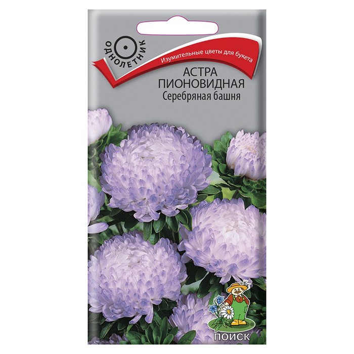 Астра пионовидная Серебряная башня 0,3гр. (Поиск)