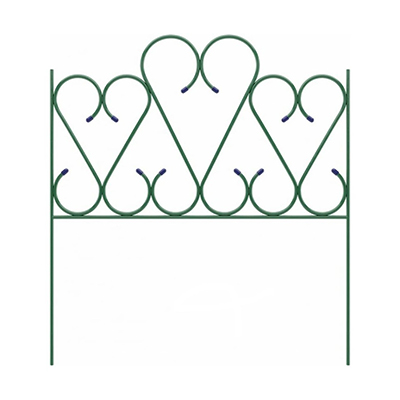 Ограждение 95 х 425 см 'Амурное' металл зеленое 'Урожайная сотка'