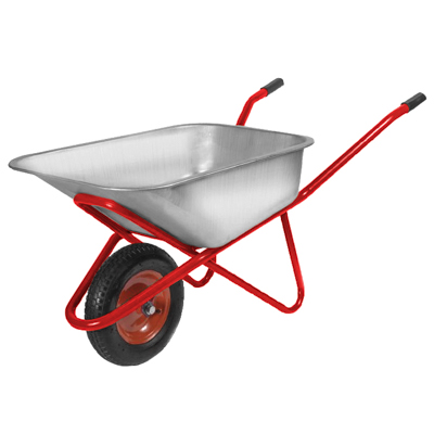 Тачка строительная  'ЧИБИС' 120л/250кг усил (1 пенополиуретан 4.00-8 оц кузов 0,8 мм неразб рама) 1.120.250PU