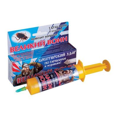 Гель-шприц от муравьев, тараканов 45 гр 'Великий воин'