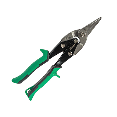 Ножницы по металлу `PRAKTISCHE TOOLS`, кованая сталь, 250 мм, 2К рукоятки, прямой рез