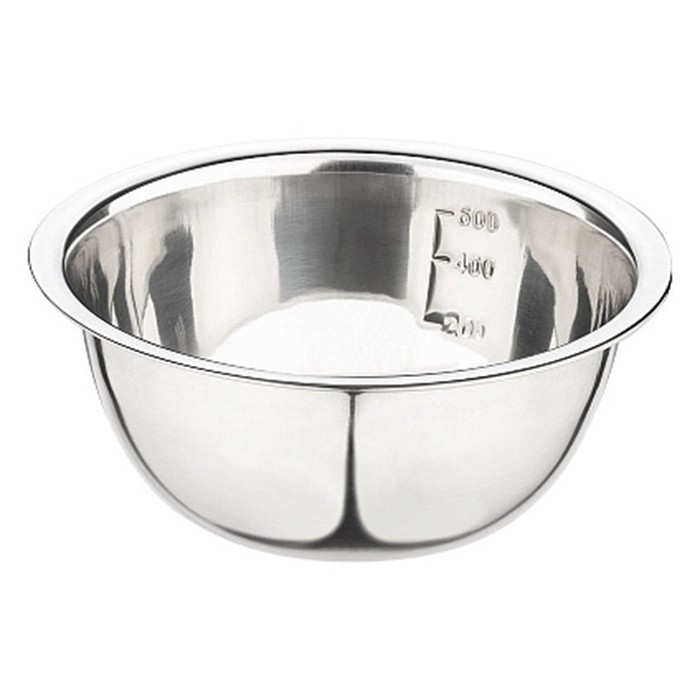 Миска нерж 0,8 л d=16 см мерная шкала Bowl-Roll-16