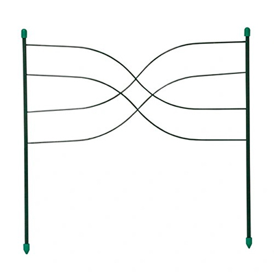 Ограждение 51 х 260 см 'Песочные часы' металл зеленое 'Урожайная сотка'