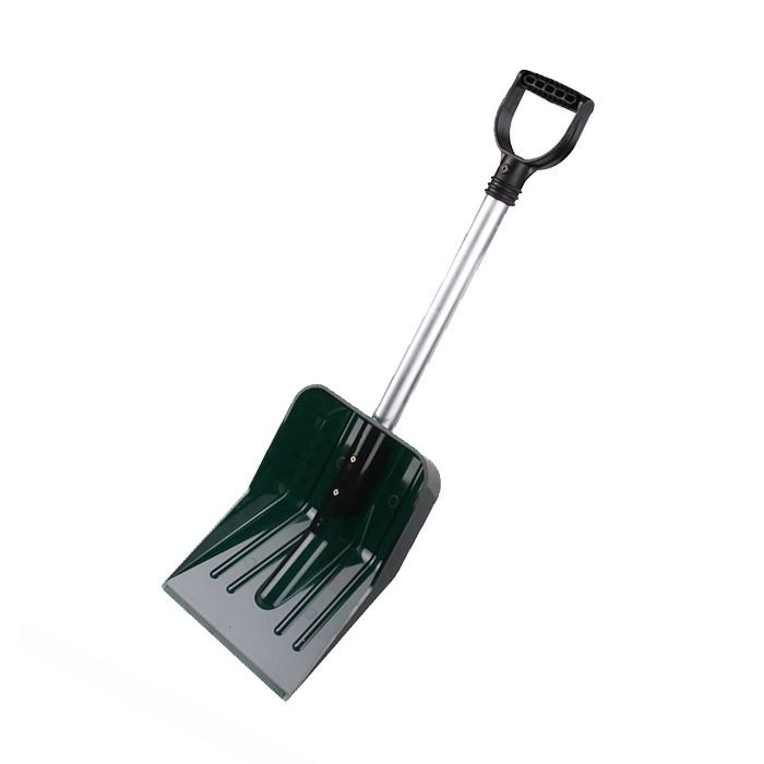 Лопата снегоуб пласт поликарбонат 260х345 алюм/черенок и V-ручка автомобильная м3496