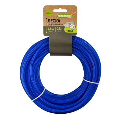 Леска для триммеров нейлоновая звезда d=2,5 мм L= 25 м 'Praktische Home'