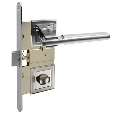 Защелка дверная `ЧИБИС` Готовое решение КРОНОС (матовый хром/ хром) фикс