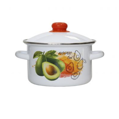 Кастрюля эмалир 2,0 л цилиндр `Авокадо` 01-1610/4 (Эмаль)