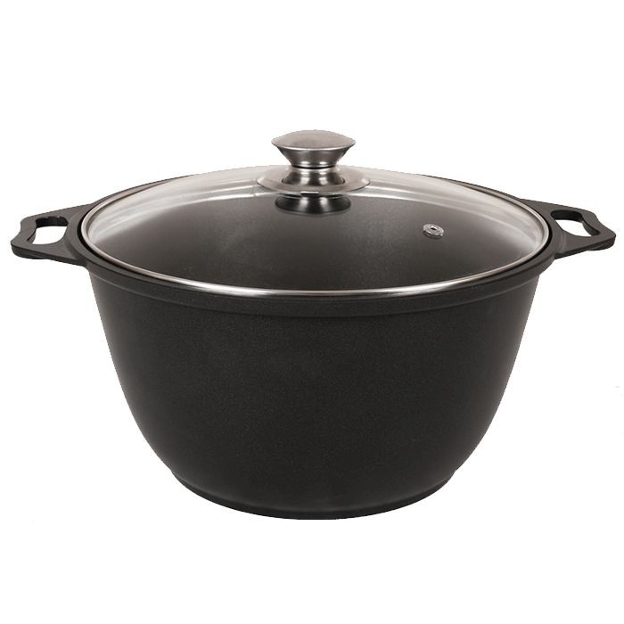 Кастрюля алюм 3 л а/п стекл крышка `Традиция` к31а (Kukmara)