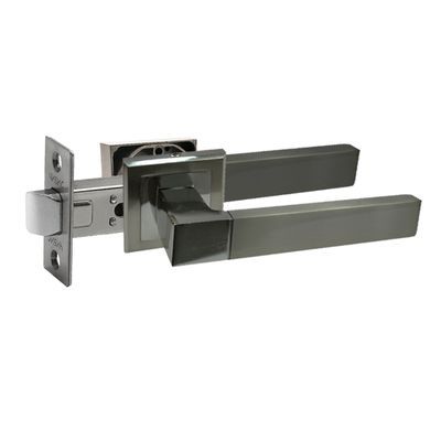 Защелка дверная `ЧИБИС` Готовое решение КВАДРО (матовый хром/ хром) б/фикс