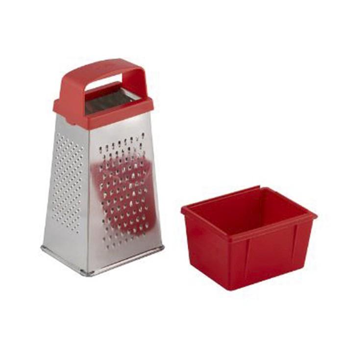 Терка нерж 4-х гранная с контейнером 450 мл