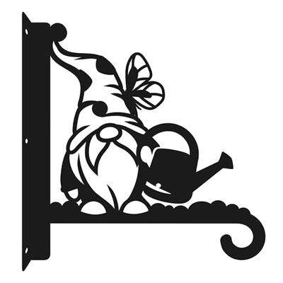 Кронштейн для кашпо металл h=27 см L=25 см 'Гном с лейкой Gardissimo'